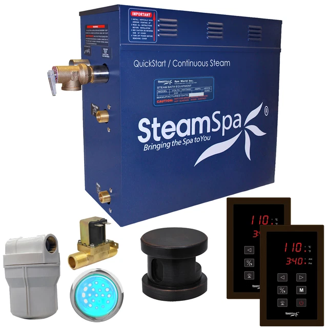 Generador de baño de vapor SteamSpa RYT600-A Royal 6 KW QuickStart - bronce