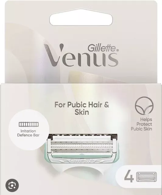 Gillette Venus For Pubic Hair & Skin 4 Blades Pack Brand New