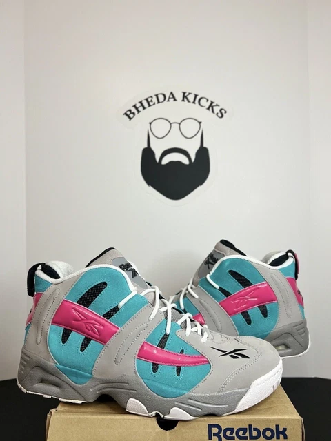 RARE REEBOK RAIL Tin Gray Teal Pink San Antonio Spurs Shoes  display picture 3