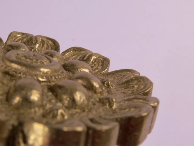 VTG Brass Flower Curtain Tieback Hold Back Medallion Lot Window Hardware 3.25" 7