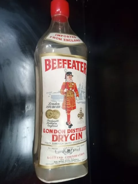 blow ups up inflatable Beefeater Gin bottle display Spirit advertisement 28"x8"