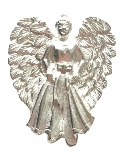 Medieval Ángel Hecho a Mano En Insignia Pin de Solapa de Estaño Con / Un Mappin