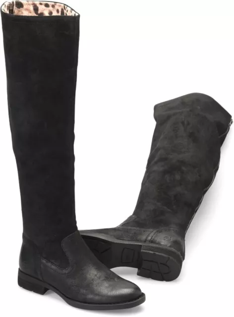 Born Women Borman Over the knee Tall Black Suede Boots Size 9.5