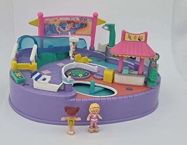 Polly Pocket MagicalSwimabout -pool party variation 100% complete 1997 Bluebird