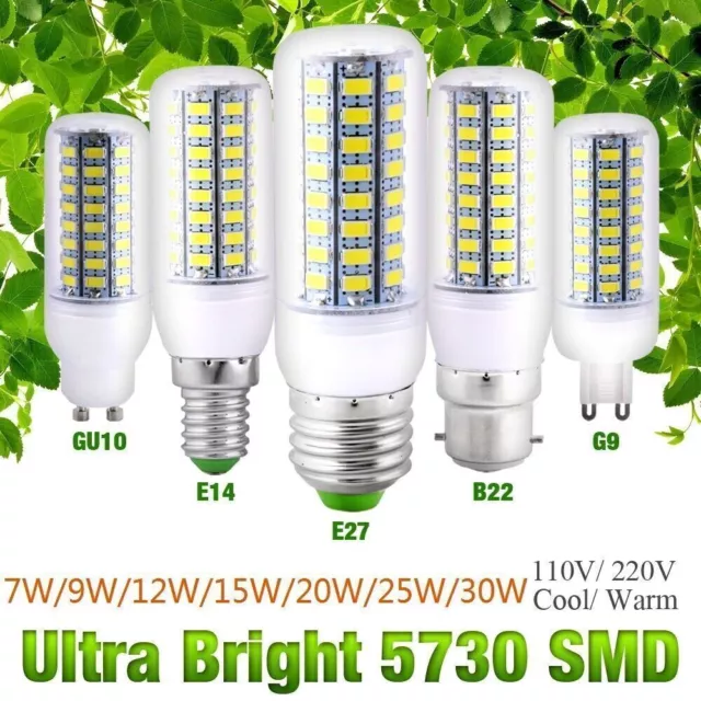 5W 7W 12W LED (35W/45W/75W) GLS Light Bulbs Warm Cool Day White Lamp E27 B22