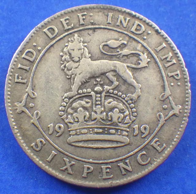 Gap filler King George V 1919 sixpence F - jwhitt60 coins