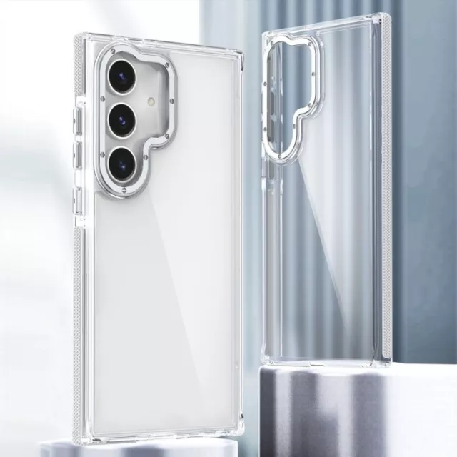 Für Samsung Galaxy S24 5G Zweifarbige Klar Acryl Hybrid TPU Telefon Schutzhülle