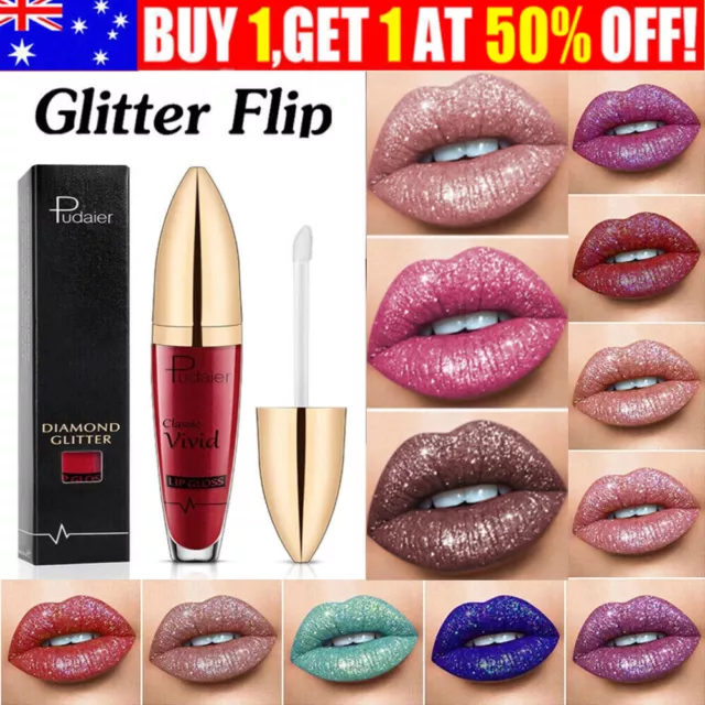 Diamond Lip Gloss Matte To Glitter Liquid Lipstick Long Lasting Gloss Shiny Lip