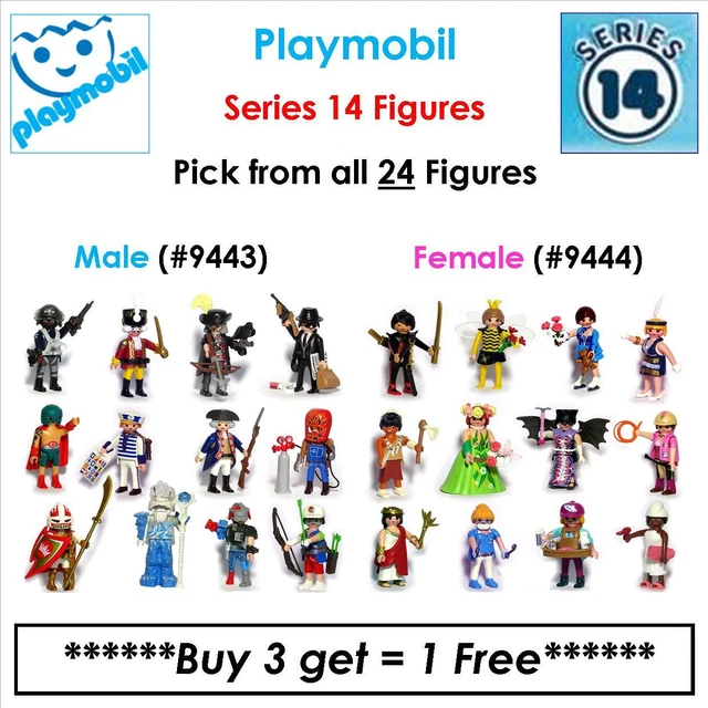 PLAYMOBIL SERIES - 14 : Figurines Homme "9443" et Femme "9444" (Acheter ...
