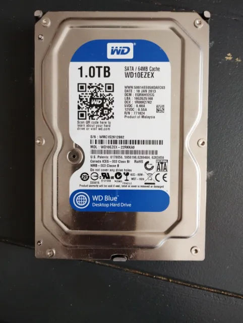 WD BLUE Hard disk 1tb SATA WD10EZEX