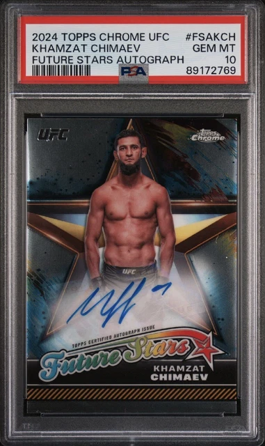Carte Sportive Khamzat Chimaev 2025 Topps Chrome UFC Auto Orange /25 - Redemption