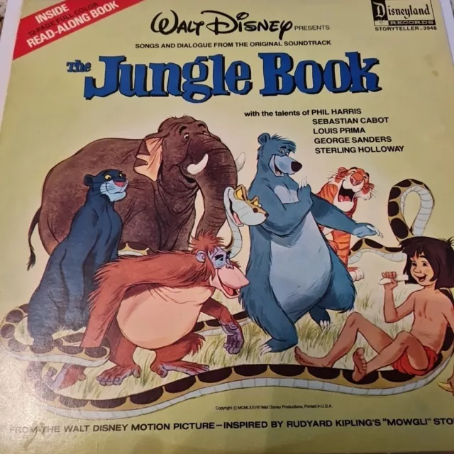 Walt Disney - The Jungle Book - Vinyl LP - Booklet - Printed In USA.