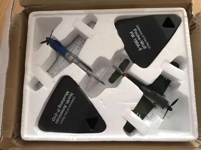 Atlas Editions diecast aircraft 1/72. Focke-Wulf & North American Mustang