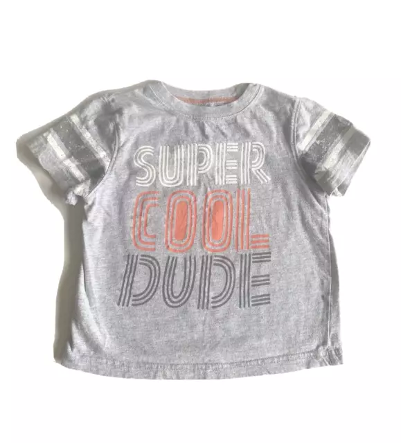 Jumping Beans Gray Short Sleeve Graphic T-Shirt Baby Boy Size 2T Hansome Dude