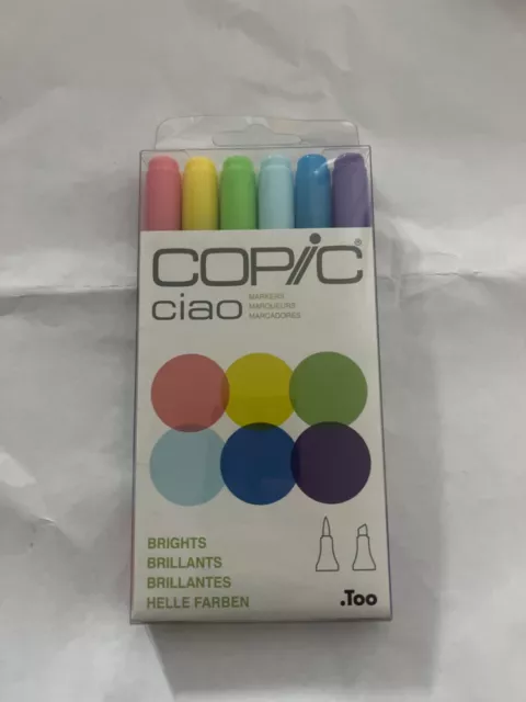 Copic Ciao Art Markers Set of 6 - Brights