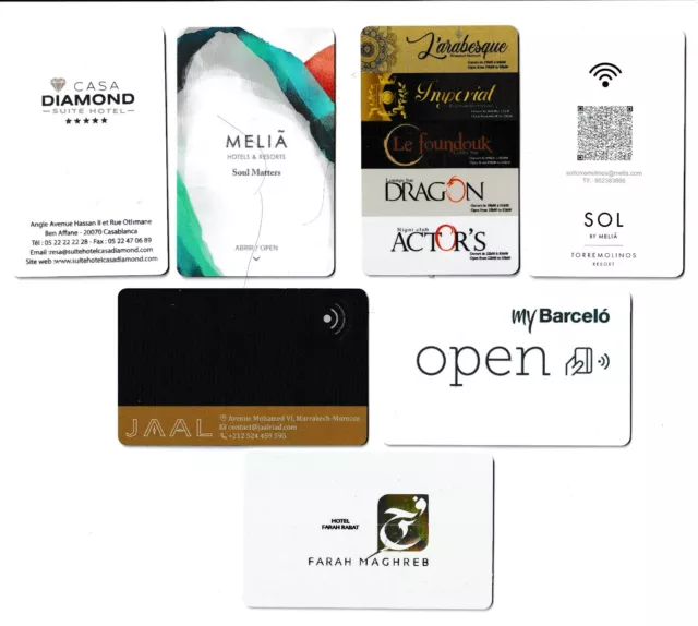 HOTEL key pass cards MOROCCO  Palais Medina SQL Toremolinos collectible