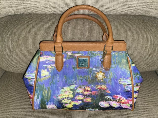 Jose Hess Handbag Artist Monet Water Lilies Painting Limited Edition NWOT