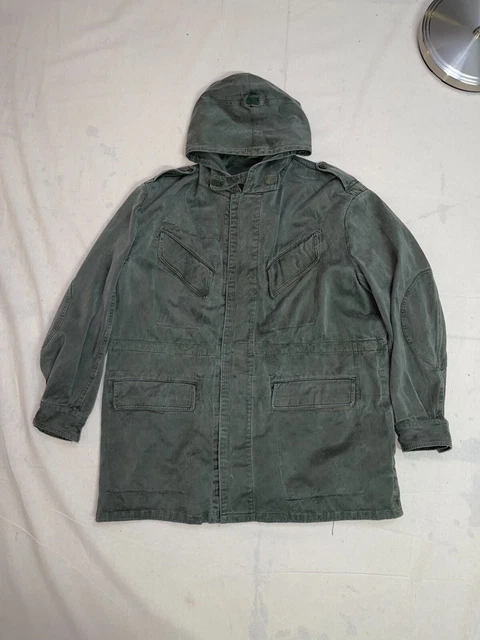 Genuine Belgium Military Jacket olive field troops BDU hooded parka vintage NEW