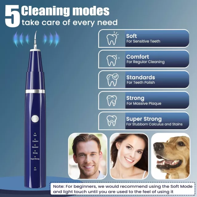 Removedor de placa y sarro para dientes con herramientas para limpieza dental EE. UU. 2