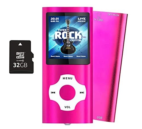 32Go Lecteur MP3 Portable Lecteur Musical sans Perte HiFi Radio FM Enregistre...
