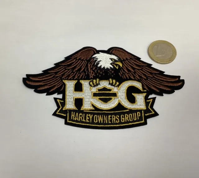 Patch Tissu Écusson Thermocollant HARLEY DAVIDSON Owners Group HOG Aigle Custom
