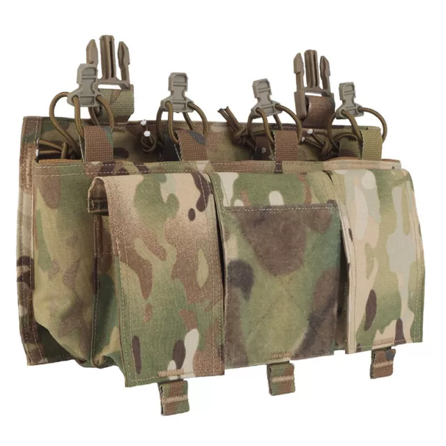 WST Tactical Quadruple 5,56 Mag Poch Set Boucle Rabat Panneau Panneau Paintball