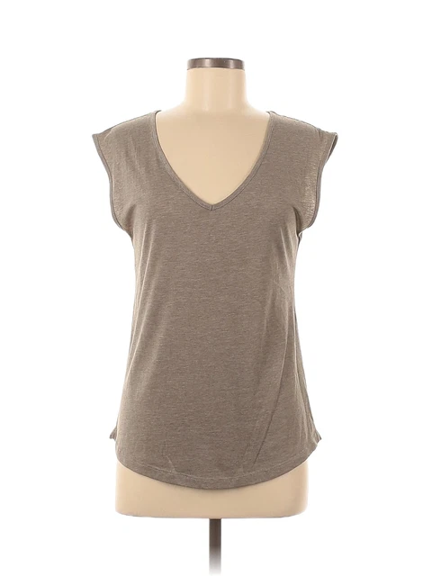 Next Level Apparel Women Brown Active T-Shirt M