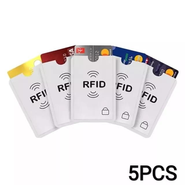 5 Custodie Carta Di Credito Bancomat Protezione Blocco Contactless Rfid Nfc