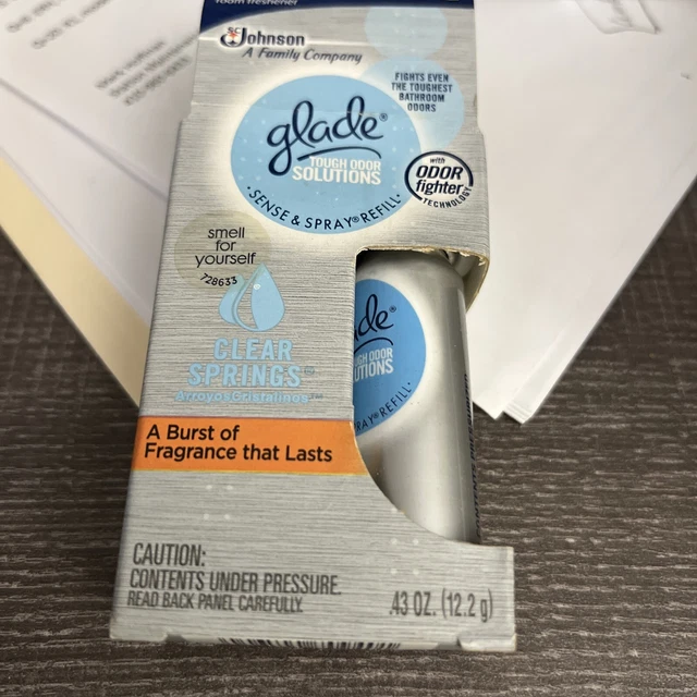 Glade PlugIns Scented Oil Refill CLEAR SPRINGS .43oz Rare - Hard to Find Scent