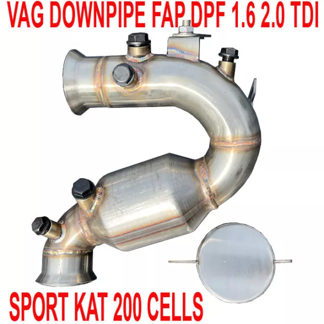 Tubo DOWNPIPE FAP DPF Audi A3 8V 2.0 110 150 184 cv TDI GTD VA4 + Catalizzatore