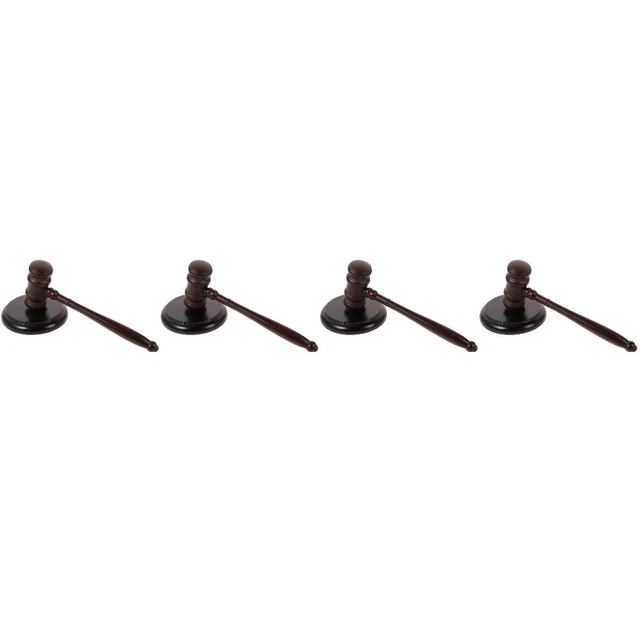4 Count Auction Hammer Wooden Hammer Gavel Prop Mini Gavel Child