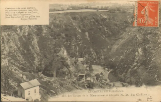 15 Les Gorges De La Maronne Carte Postale 1915