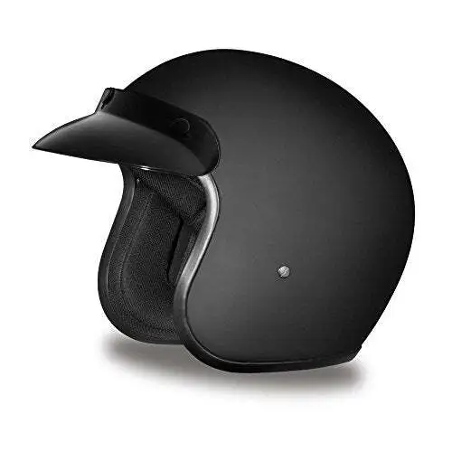 Daytona Helmets 3 4 Open Face Motorcycle Helmet Dot Approved Dull Black Large