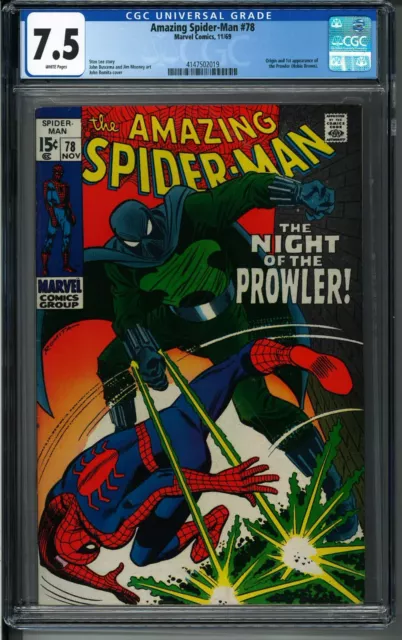 Amazing Spider-Man #78 CGC 7.5 Key Origin & 1st App. of the Prowler Marvel 1969