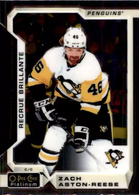 2018-19 O-Pee-Chee Platinum #179 Zach Aston-Reese RC  Pittsburgh Penguins