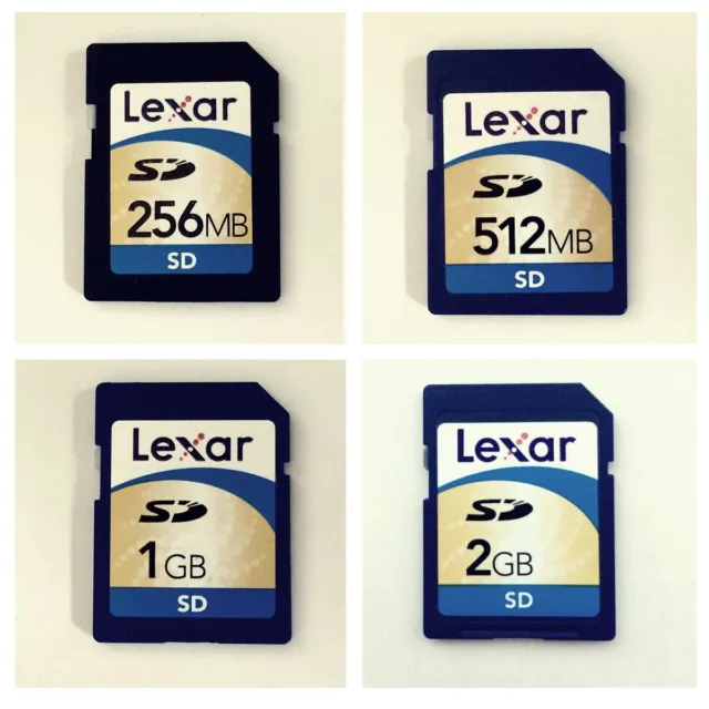 Lexar 256MB 512MB 1GB 2GB 4GB 8GB SD Memory Card with Case