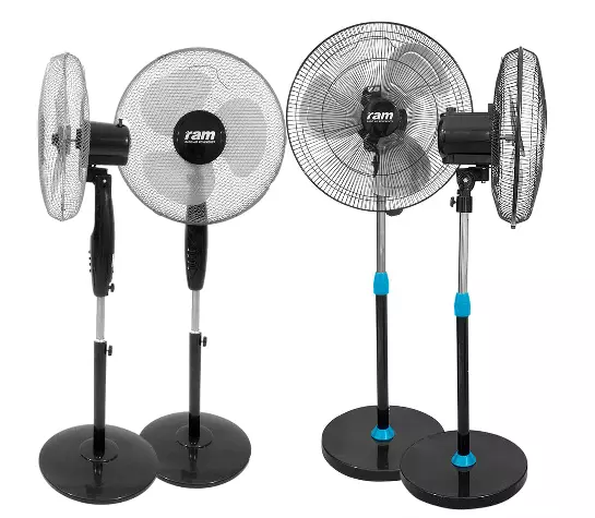 16" 18" RAM Pedestal Fan Circulation Hydroponics Cooling Oscillating