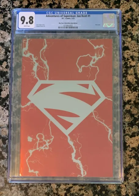 Adventures Of Superman Jon Kent # 1 CGC 9.8 Graded Red Foil Variant DC In Hand
