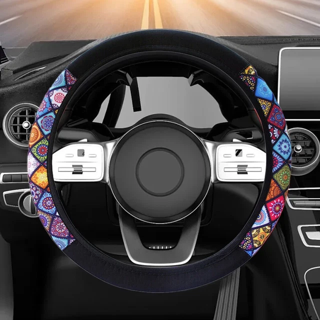 1*Custom Steering Wheel Cover Universal Car Wheel Cover Car Steering Wheel Cover