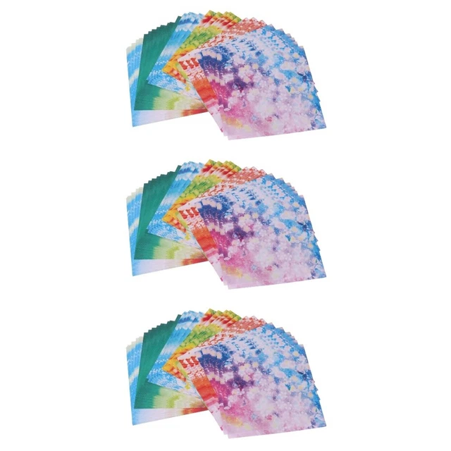 3 hojas de papel decorativo artesanal de papel de origami para niños