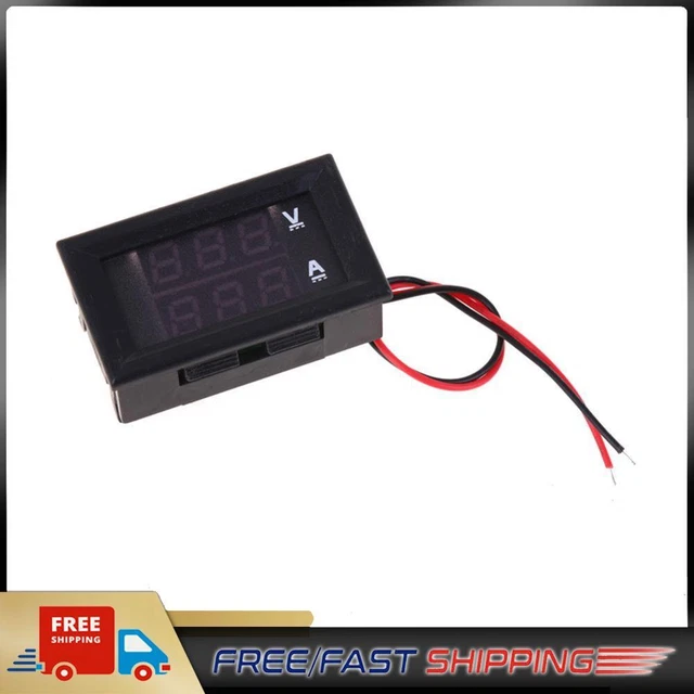 Plastic Car Electromobile Motorbike Voltage Meter 0-100V Voltammeter(Black)