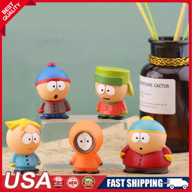 5pcs South Park Characters Kenny Stan Eric Action Figures Doll Set Toys Gift US