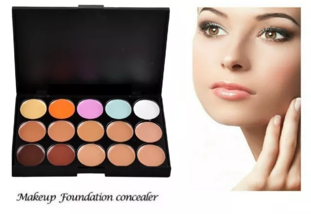 15 Cream Conceal and Correct palette Contour Foundation Highlight Makeup Set CL1