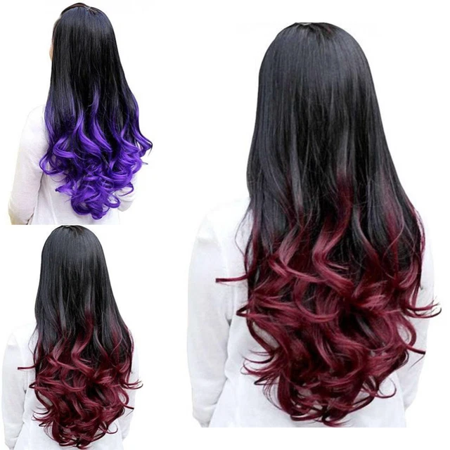Parrucca parrucca capelli lunghi 68 cm ricci neri donna capelli lunghi cosplay festa
