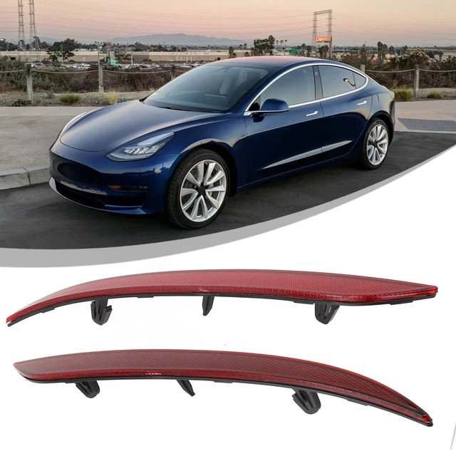 Riflettore Paraurti Posteriore Sostitutivo per Model Y, Luci di Posizione Rosse Sinistra e Destra, Rivestimento delle Lenti per Model Y Dal 2020 Al 2023 (Sinistra