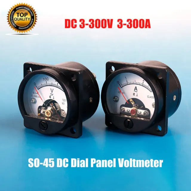 Voltmeter DC Messinstrument Einbau analog Panel Meter Amperemeter DE