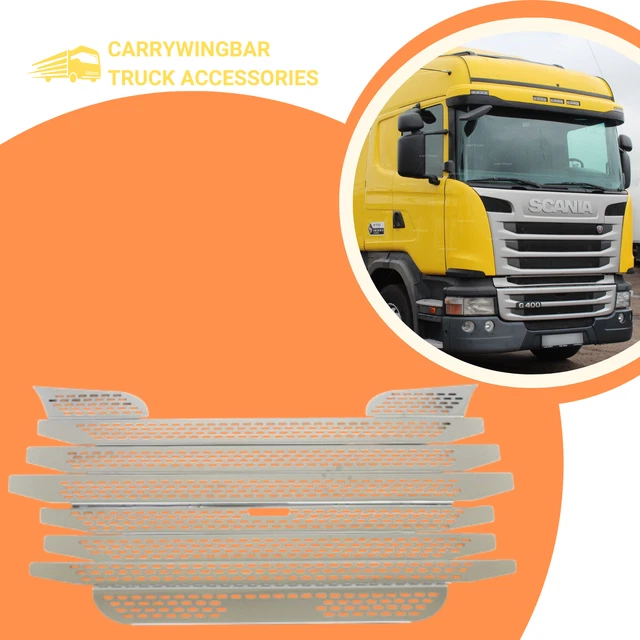 Lot De 6 Baguettes De Calandre Chromées Pour Volkswagen Crafter 2011-2016 - Acier Inoxydable, Style Brillant