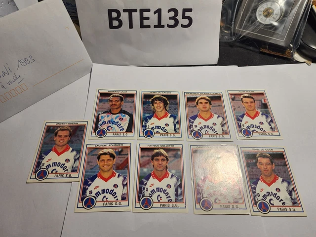 Lot De 18 Vignettes Panini Foot 1989 – Équipe De Marseille Complète (autocollants Non Collés)