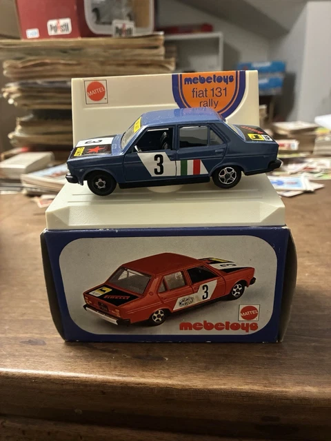 MEBETOYS 1:43 FIAT 131 RALLY A-98 MATTEL VINTAGE '70 NEW IN BOX CAR TOYS