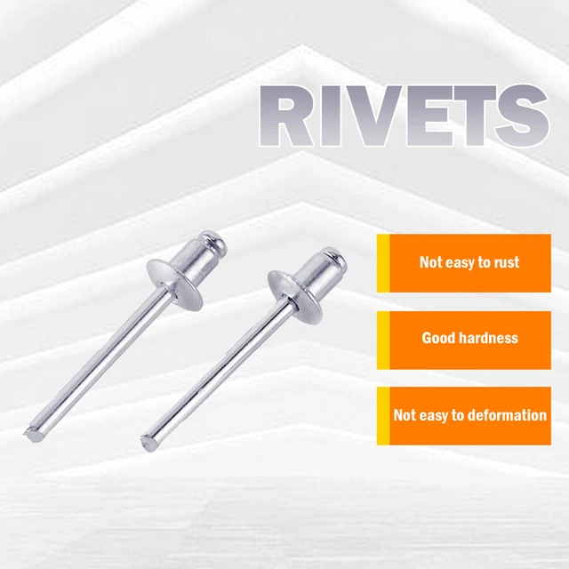 50PCS OPEN END Rivets Aluminum Hollow Blind Rivets Lightweight Tools (3